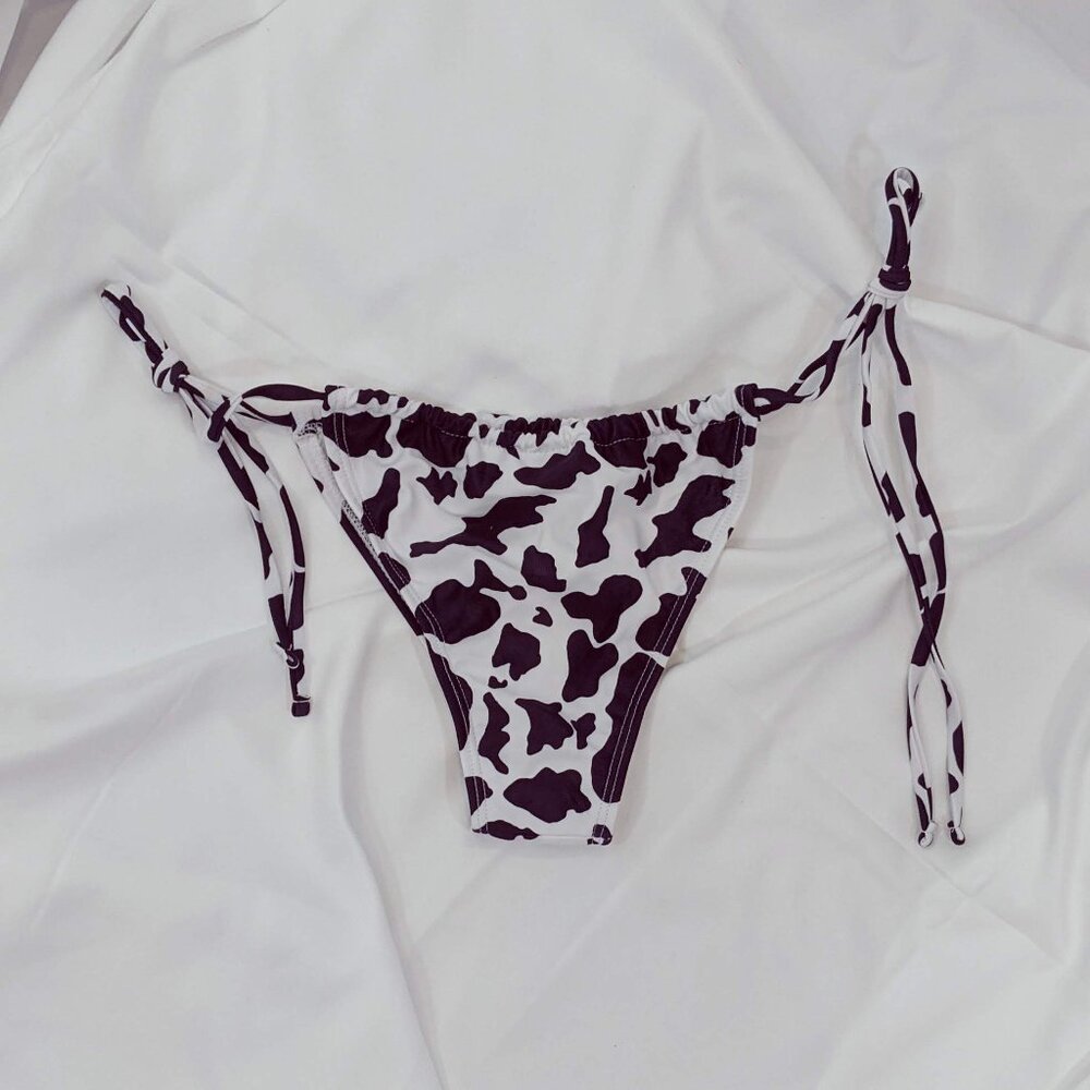Cow Print String Bikini - Picture 5 of 7